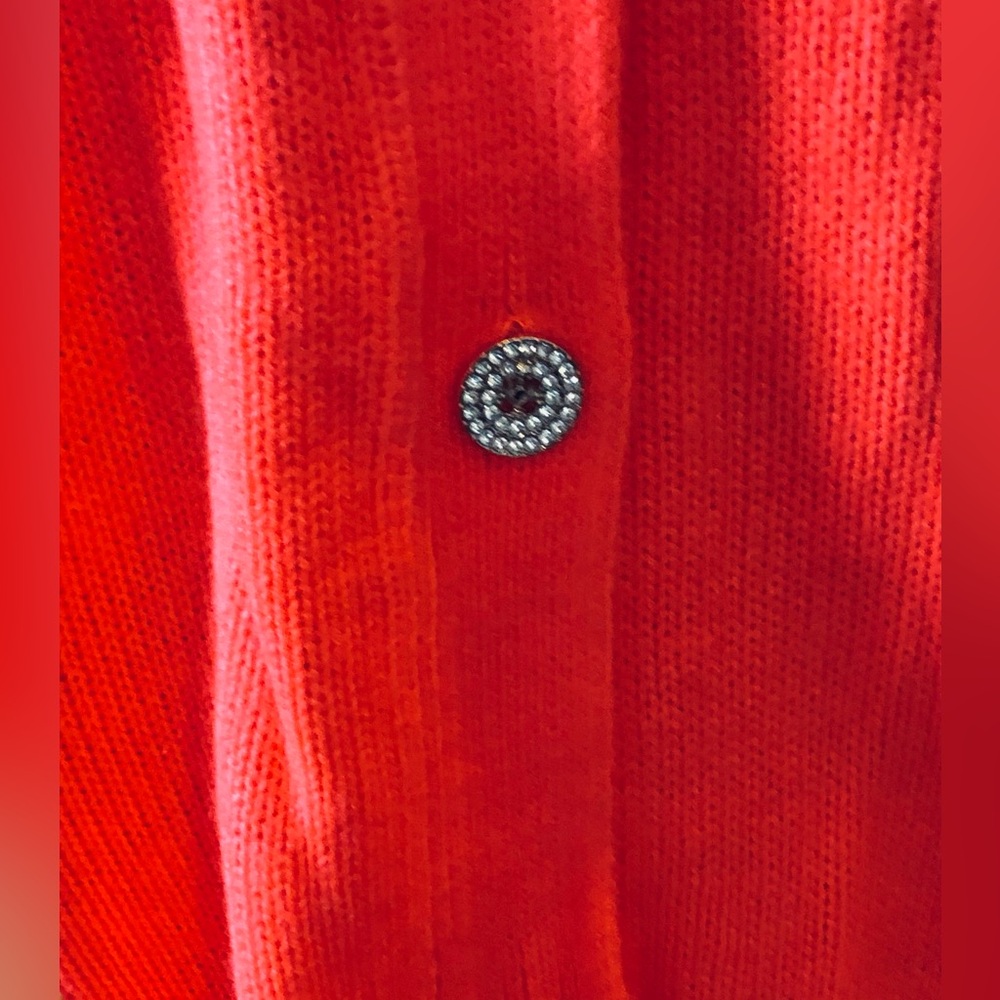 Queen of Sparkles Bright Orange 🍹 Cocktail Women's Cardigan - Picture 6 of 11